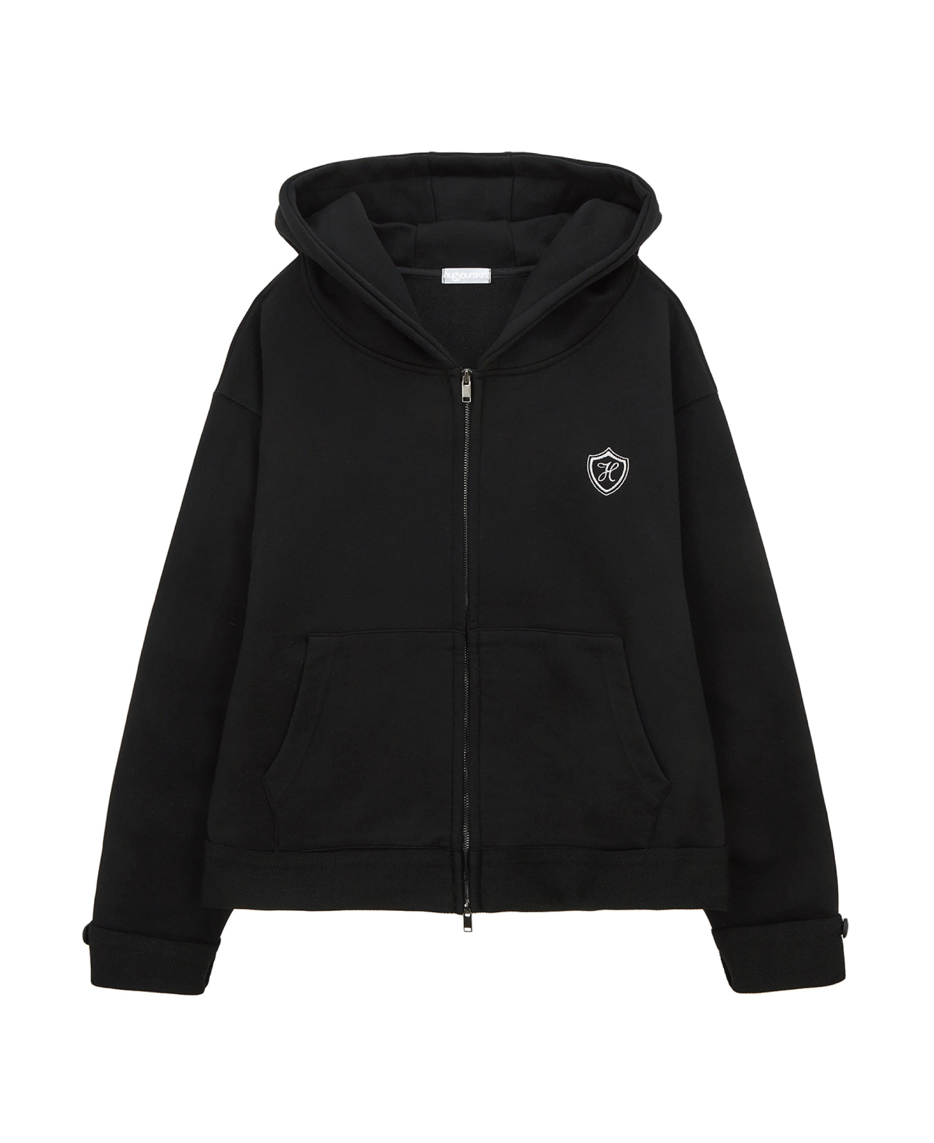 School hoodie zip-up (black)
