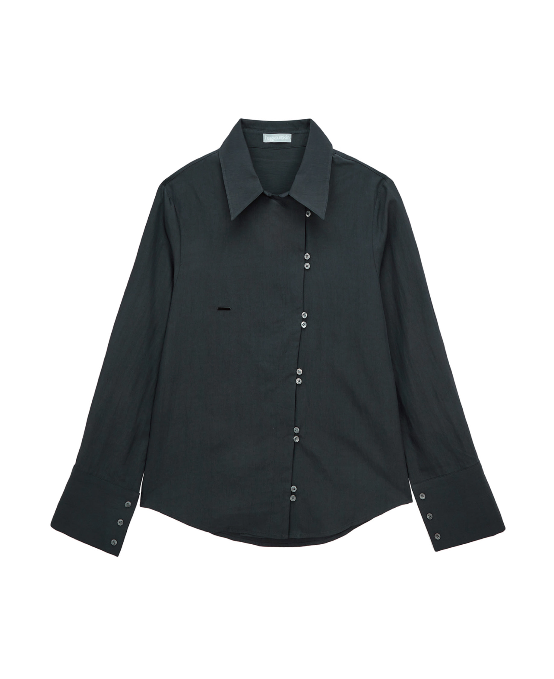 Diagonal button up shirts (charcoal)