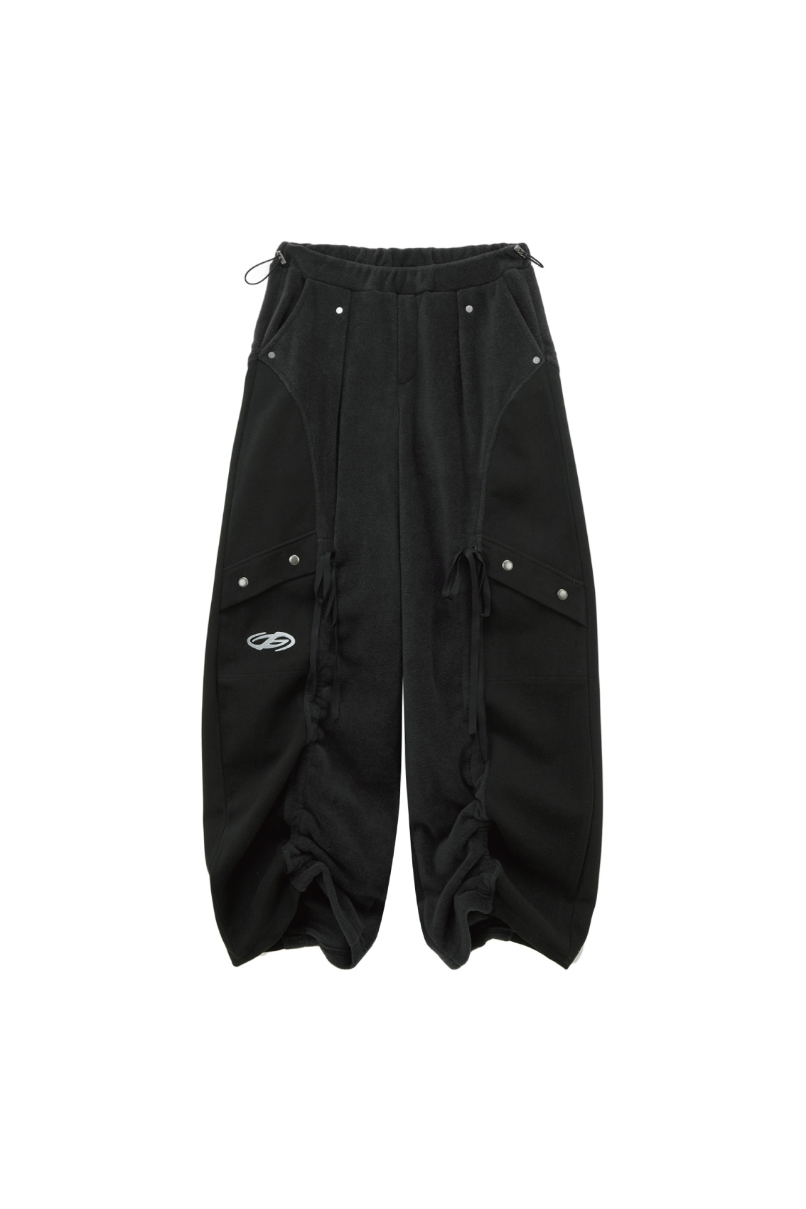 Fleece wide pants (Black)