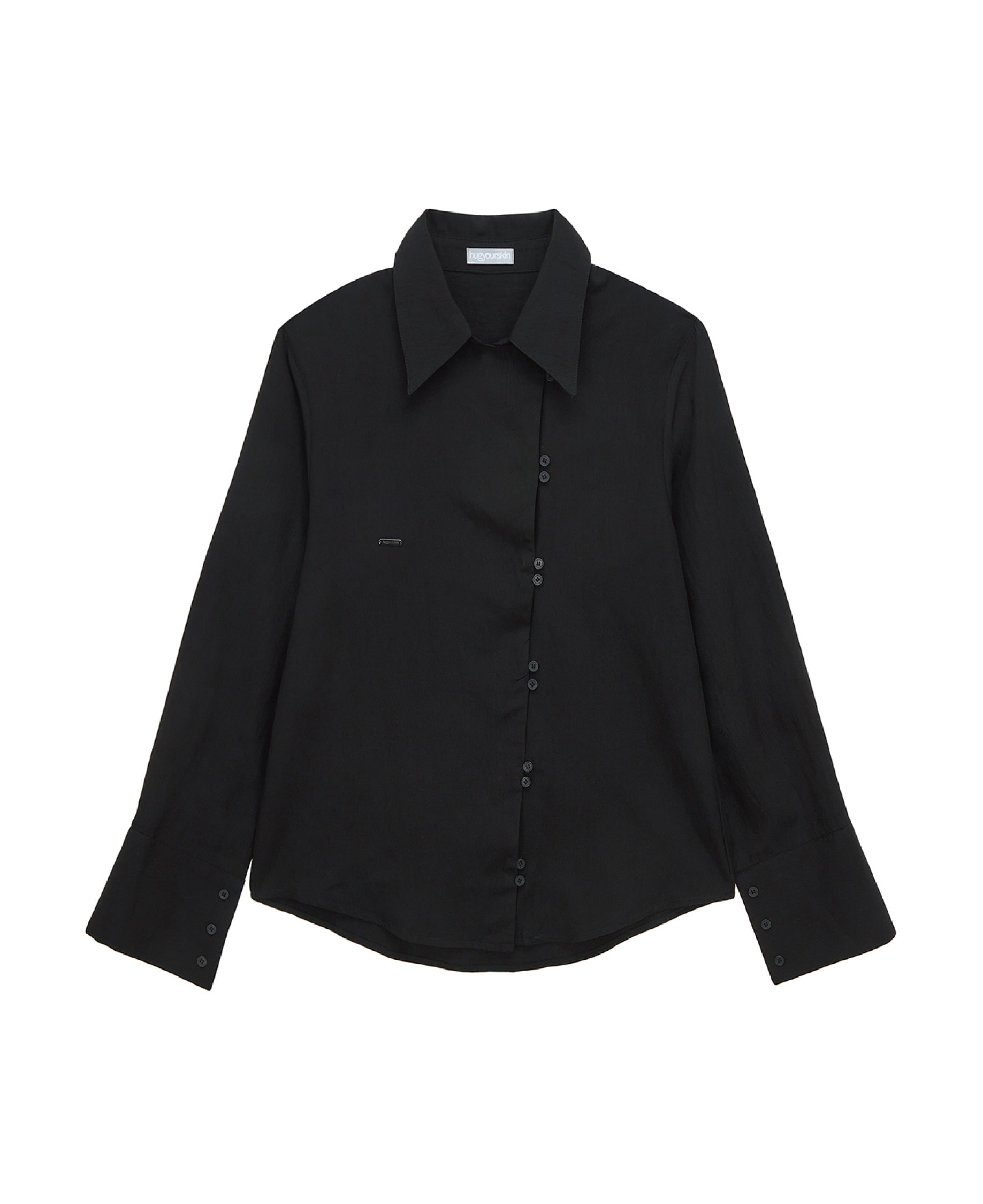 Diagonal button up shirts (black)